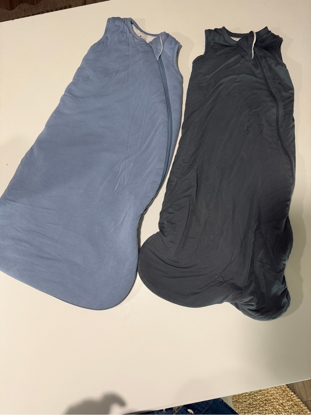Two-Pack Sleep Sacks in Light Blue and Charcoal